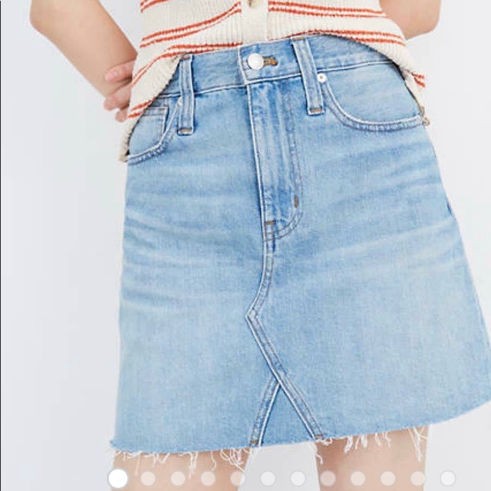 Madewell Denim Cut Off Skirt!